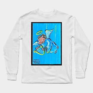 Angel Ape with Harp 042 Long Sleeve T-Shirt